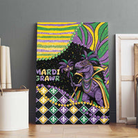 Mardi Gras Canvas Wall Art King Rex Glitter Effect