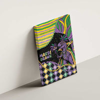 Mardi Gras Canvas Wall Art King Rex Glitter Effect