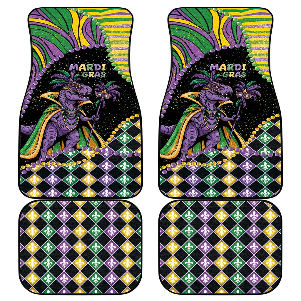 Mardi Gras Car Mats King Rex Glitter Effect