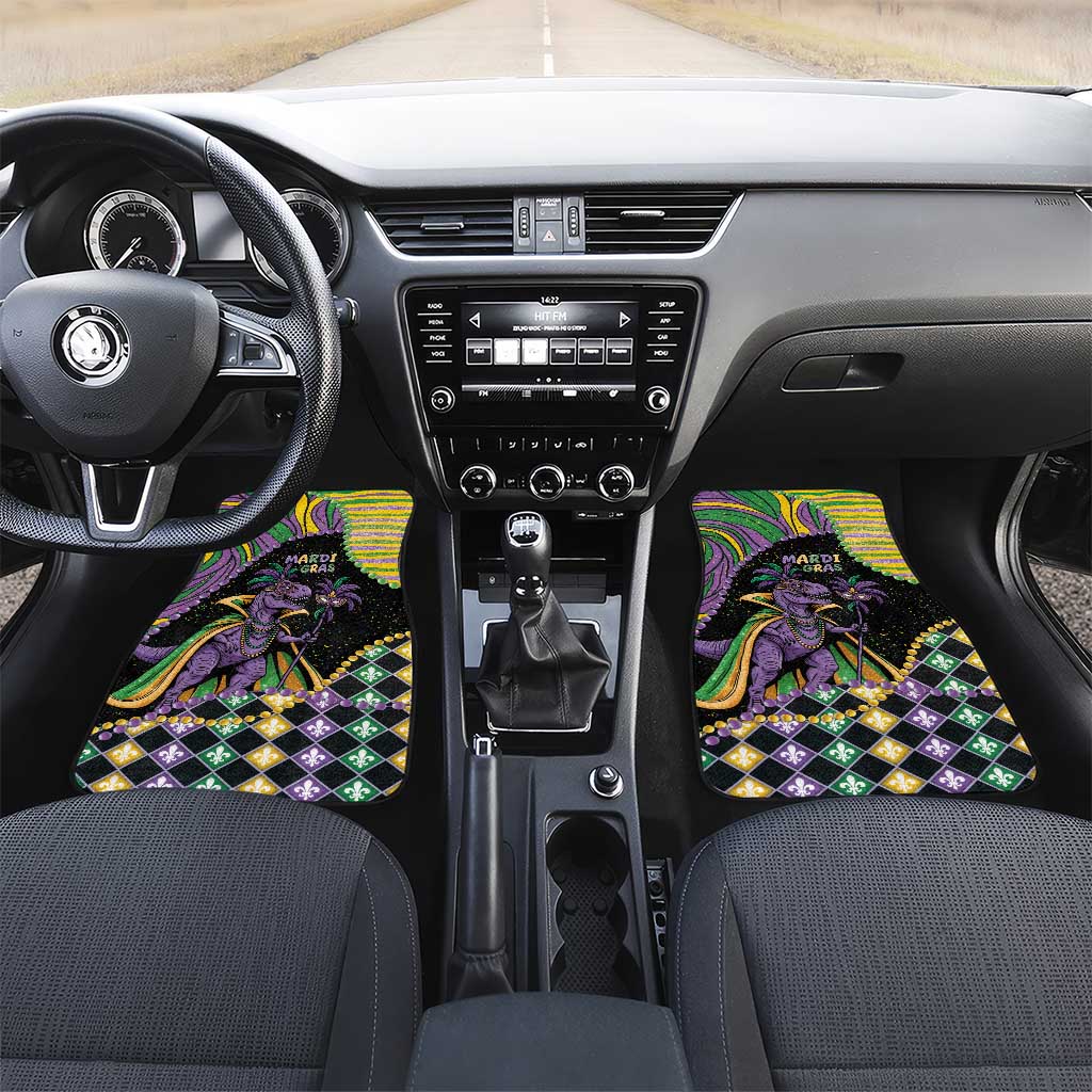 Mardi Gras Car Mats King Rex Glitter Effect