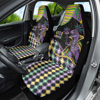 Mardi Gras Car Seat Cover King Rex Glitter Effect