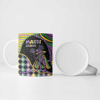 Mardi Gras Ceramic Mug King Rex Glitter Effect