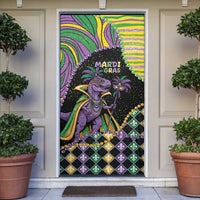 Mardi Gras Door Cover King Rex Glitter Effect