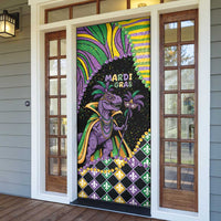 Mardi Gras Door Cover King Rex Glitter Effect