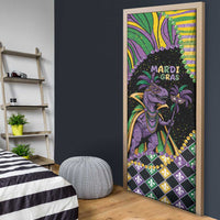 Mardi Gras Door Cover King Rex Glitter Effect