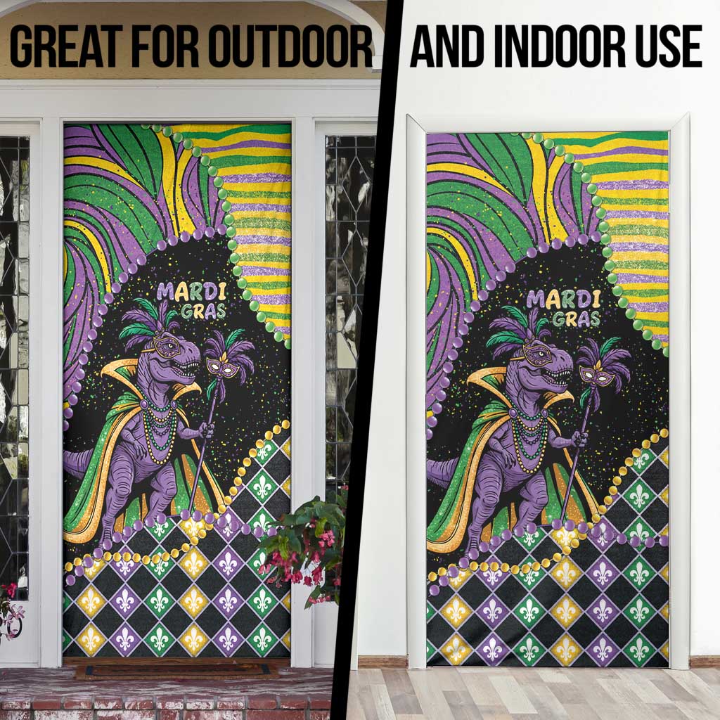 Mardi Gras Door Cover King Rex Glitter Effect