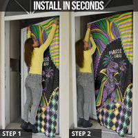 Mardi Gras Door Cover King Rex Glitter Effect