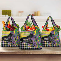 Mardi Gras Grocery Bag King Rex Glitter Effect