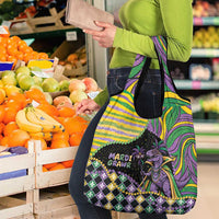 Mardi Gras Grocery Bag King Rex Glitter Effect