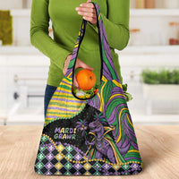 Mardi Gras Grocery Bag King Rex Glitter Effect