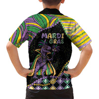 Mardi Gras Hawaiian Shirt King Rex Glitter Effect