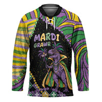 Mardi Gras Hockey Jersey King Rex Glitter Effect