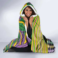 Mardi Gras Hooded Blanket King Rex Glitter Effect