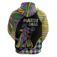 Mardi Gras Hoodie King Rex Glitter Effect
