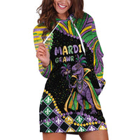 Mardi Gras Hoodie Dress King Rex Glitter Effect