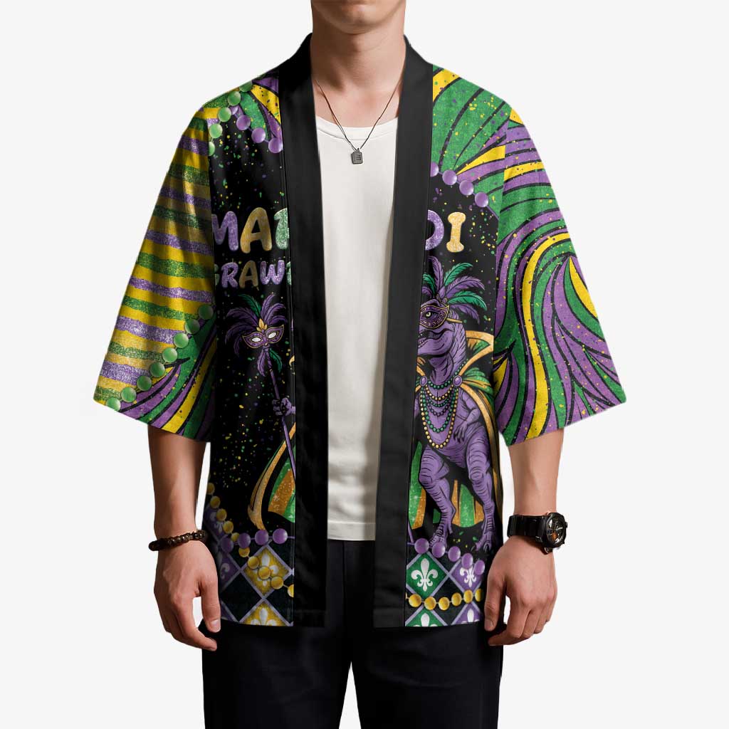 Mardi Gras Kimono King Rex Glitter Effect