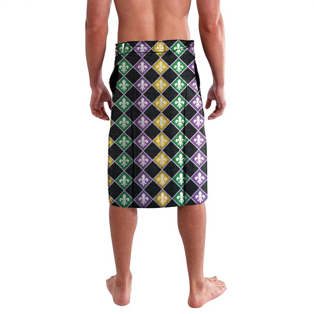 Mardi Gras Lavalava King Rex Glitter Effect