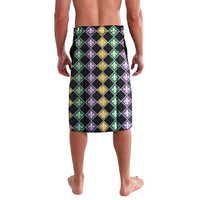 Mardi Gras Lavalava King Rex Glitter Effect
