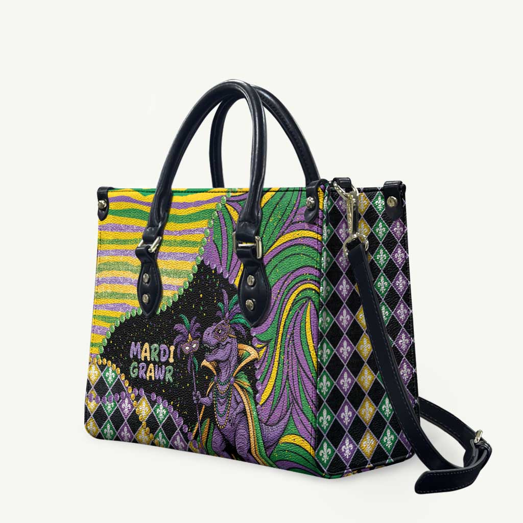 Mardi Gras Leather Bag King Rex Glitter Effect