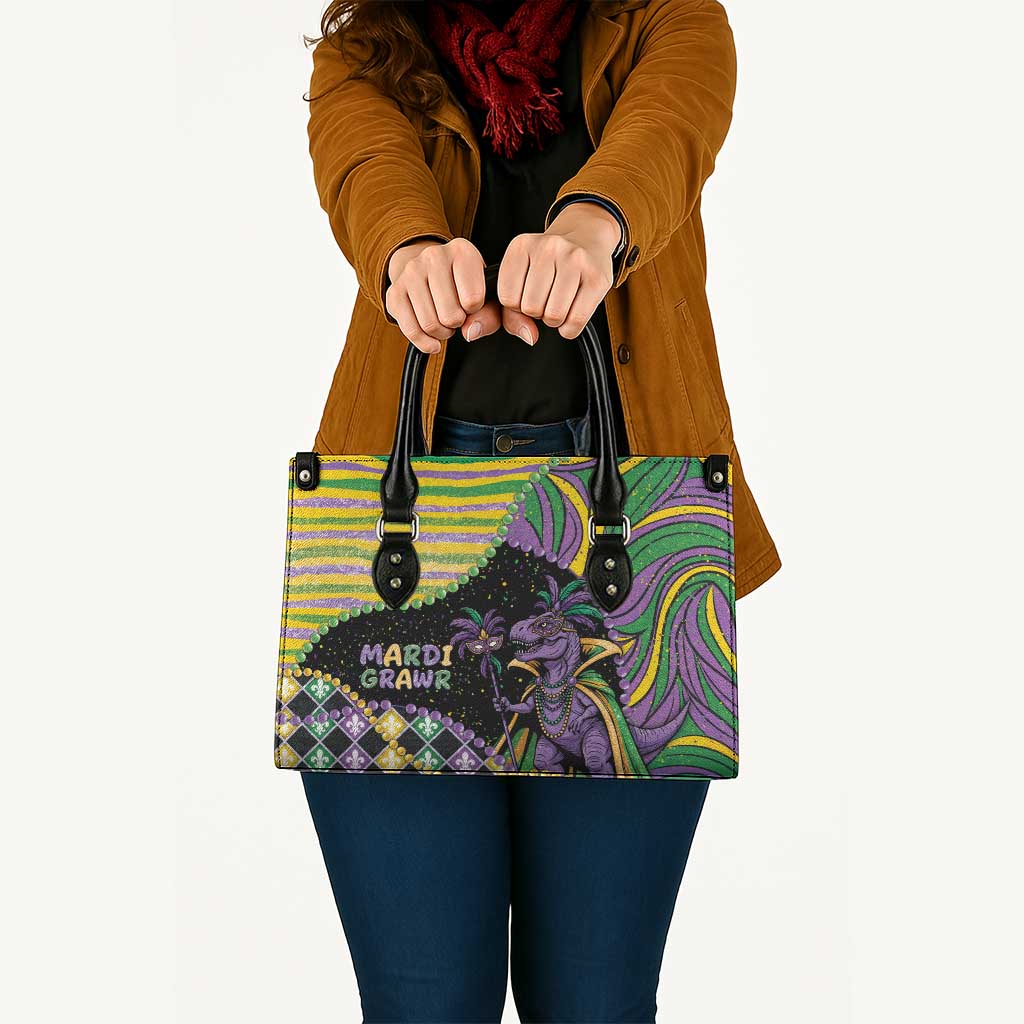 Mardi Gras Leather Bag King Rex Glitter Effect