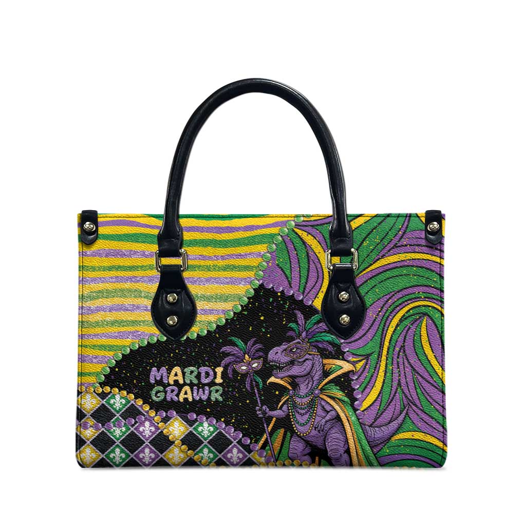 Mardi Gras Leather Bag King Rex Glitter Effect