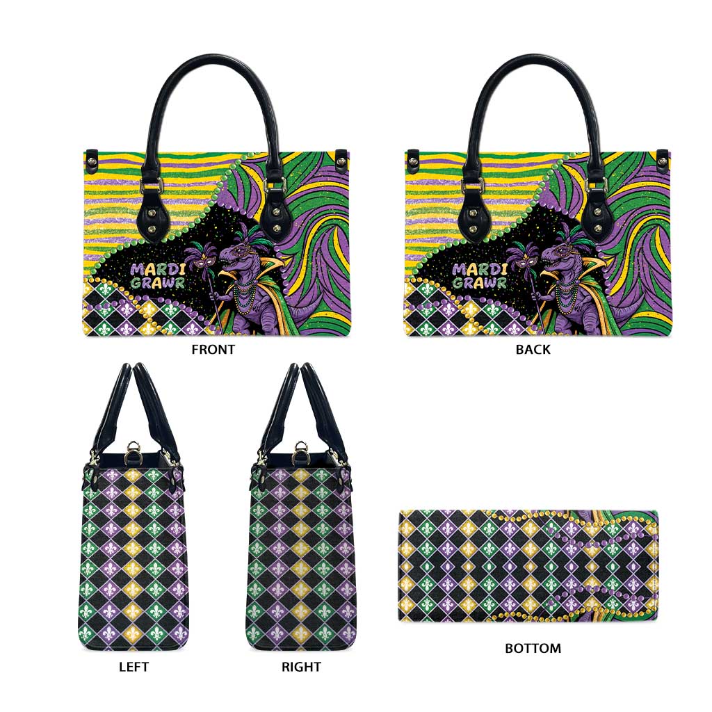 Mardi Gras Leather Bag King Rex Glitter Effect