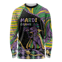 Mardi Gras Long Sleeve Shirt King Rex Glitter Effect
