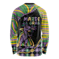 Mardi Gras Long Sleeve Shirt King Rex Glitter Effect