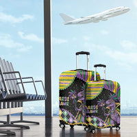 Mardi Gras Luggage Cover King Rex Glitter Effect