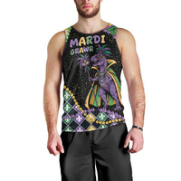 Mardi Gras Men Tank Top King Rex Glitter Effect