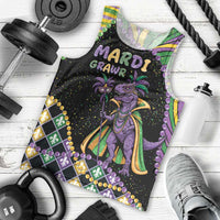 Mardi Gras Men Tank Top King Rex Glitter Effect