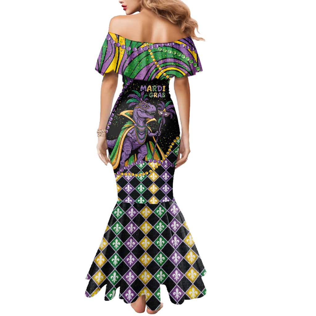 Mardi Gras Mermaid Dress King Rex Glitter Effect