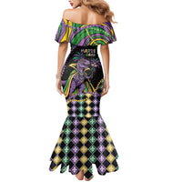 Mardi Gras Mermaid Dress King Rex Glitter Effect