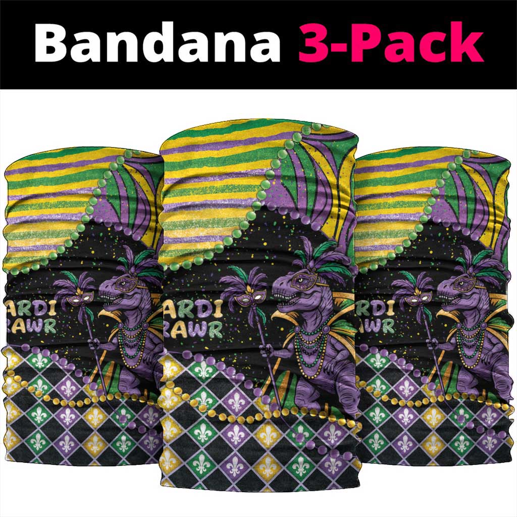 Mardi Gras Neck Gaiter King Rex Glitter Effect