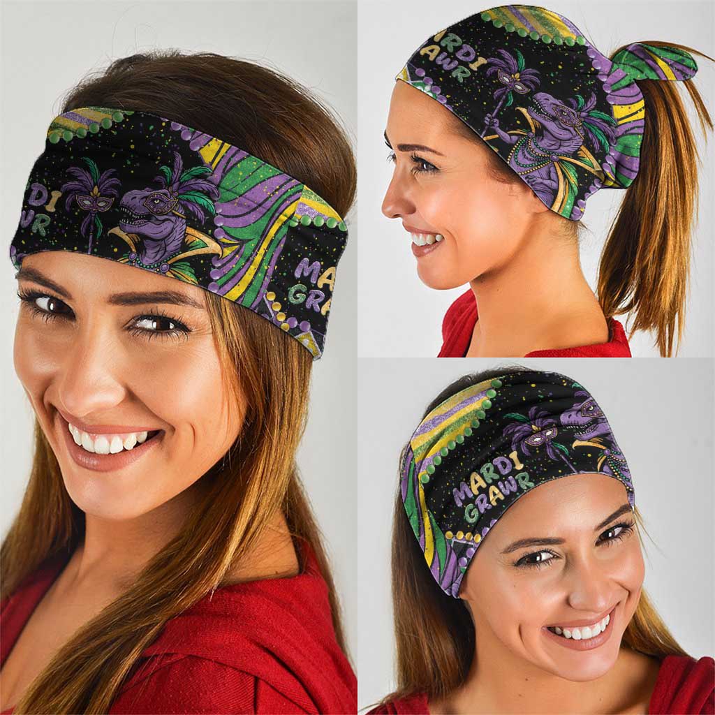 Mardi Gras Neck Gaiter King Rex Glitter Effect