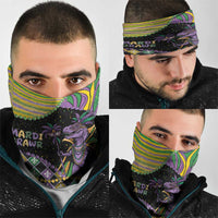 Mardi Gras Neck Gaiter King Rex Glitter Effect
