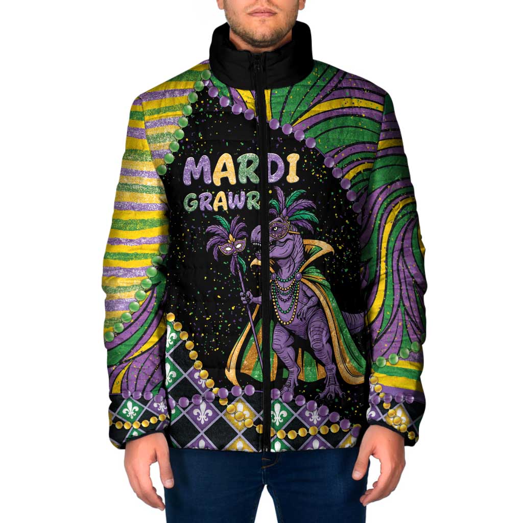 Mardi Gras Padded Jacket King Rex Glitter Effect