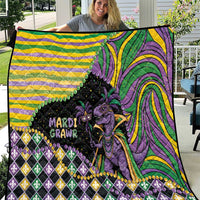 Mardi Gras Quilt King Rex Glitter Effect