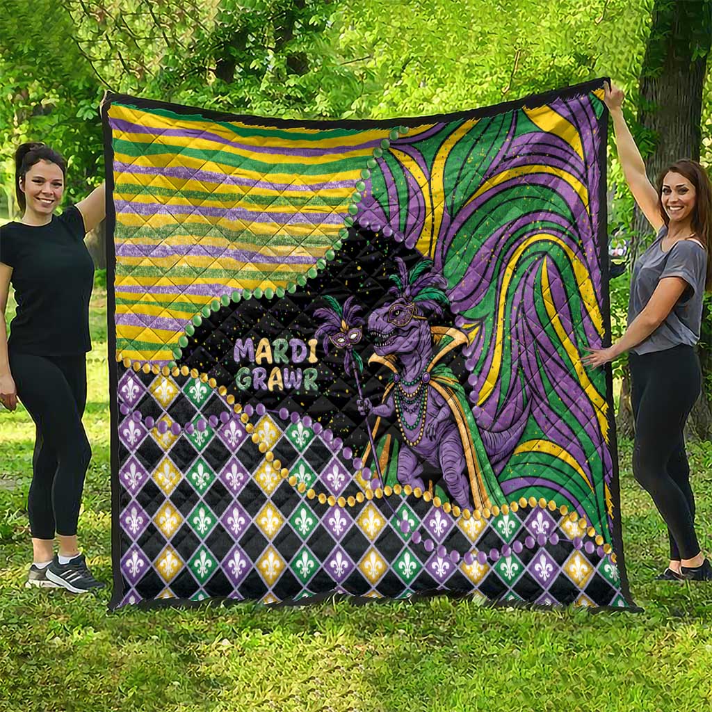 Mardi Gras Quilt King Rex Glitter Effect