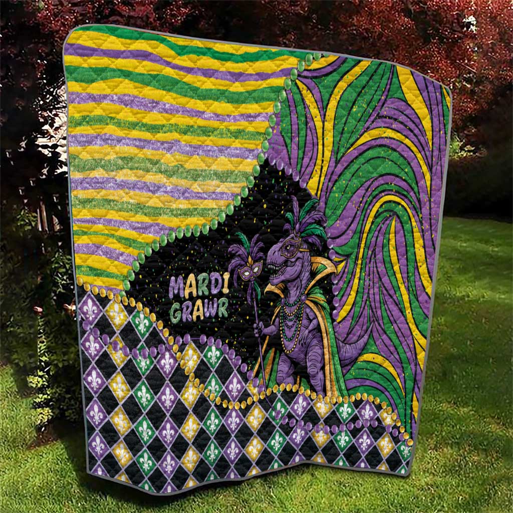 Mardi Gras Quilt King Rex Glitter Effect