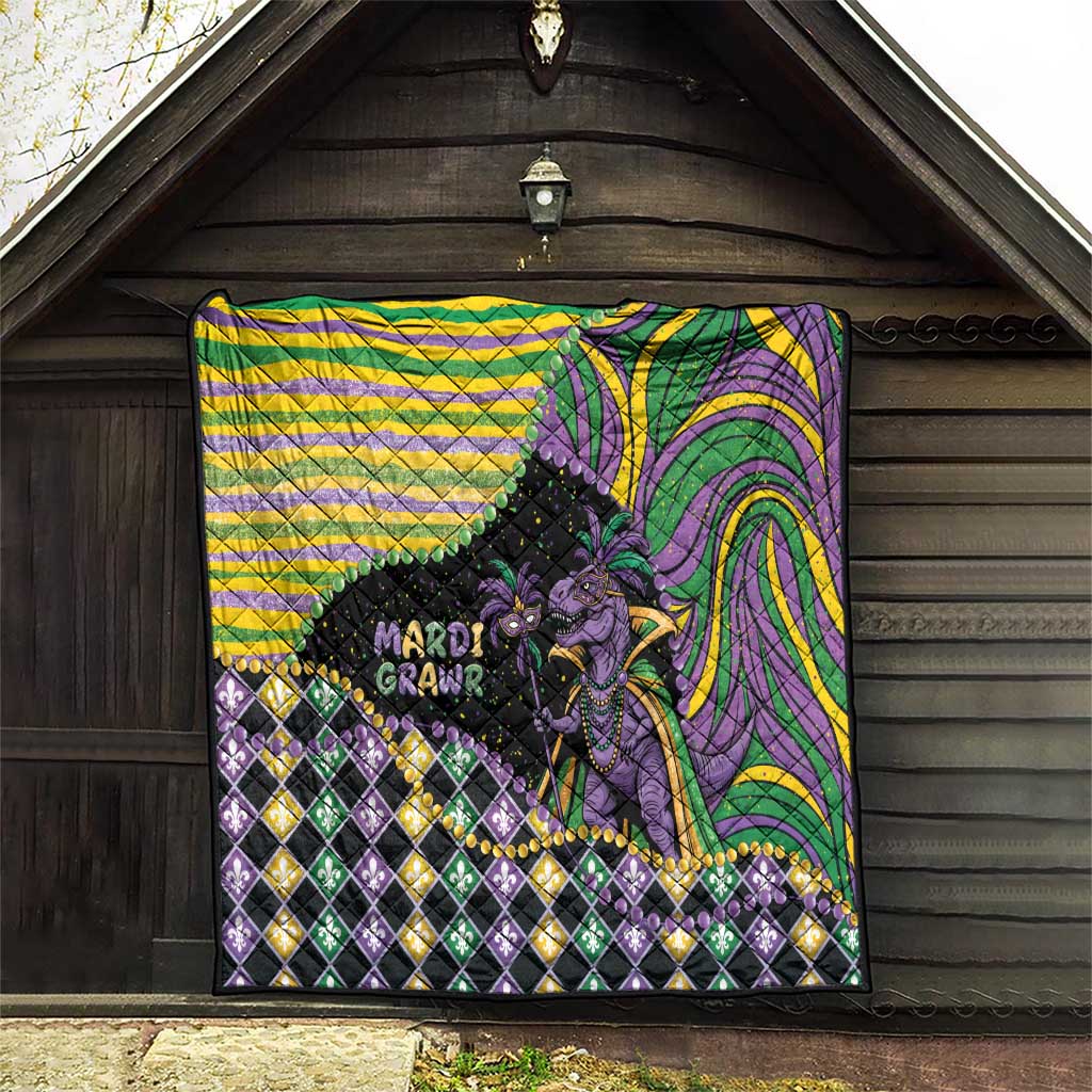 Mardi Gras Quilt King Rex Glitter Effect