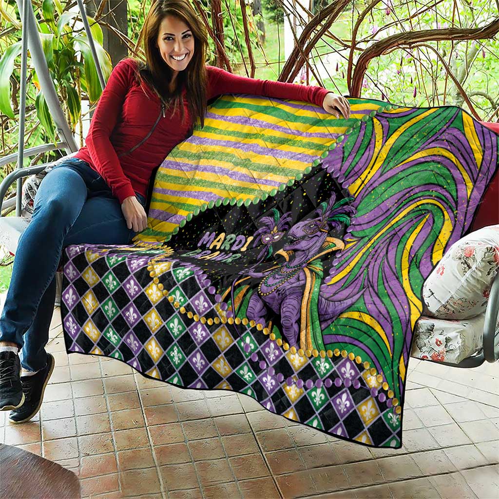 Mardi Gras Quilt King Rex Glitter Effect