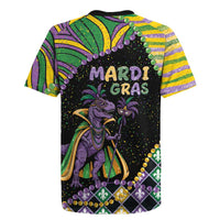 Mardi Gras Rugby Jersey King Rex Glitter Effect