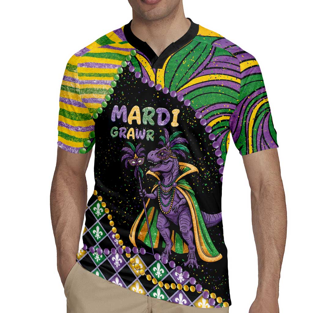 Mardi Gras Rugby Jersey King Rex Glitter Effect