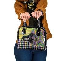 Mardi Gras Shoulder Handbag King Rex Glitter Effect