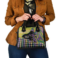 Mardi Gras Shoulder Handbag King Rex Glitter Effect