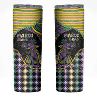 Mardi Gras Skinny Tumbler King Rex Glitter Effect