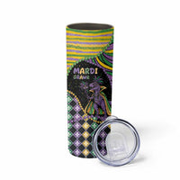 Mardi Gras Skinny Tumbler King Rex Glitter Effect