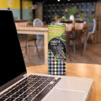 Mardi Gras Skinny Tumbler King Rex Glitter Effect