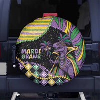 Mardi Gras Spare Tire Cover King Rex Glitter Effect
